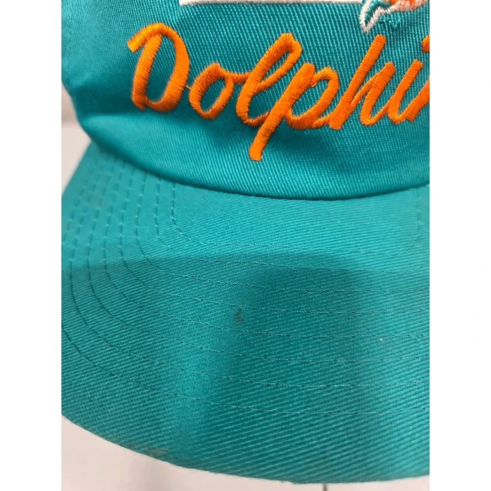 Miami Dolphins Snapback Hat Teal Orange Embroidered NFL Football Logo‎ Adult